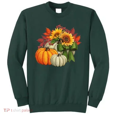 Fall Pumpkin Sunflower Cute Sweatshirt
