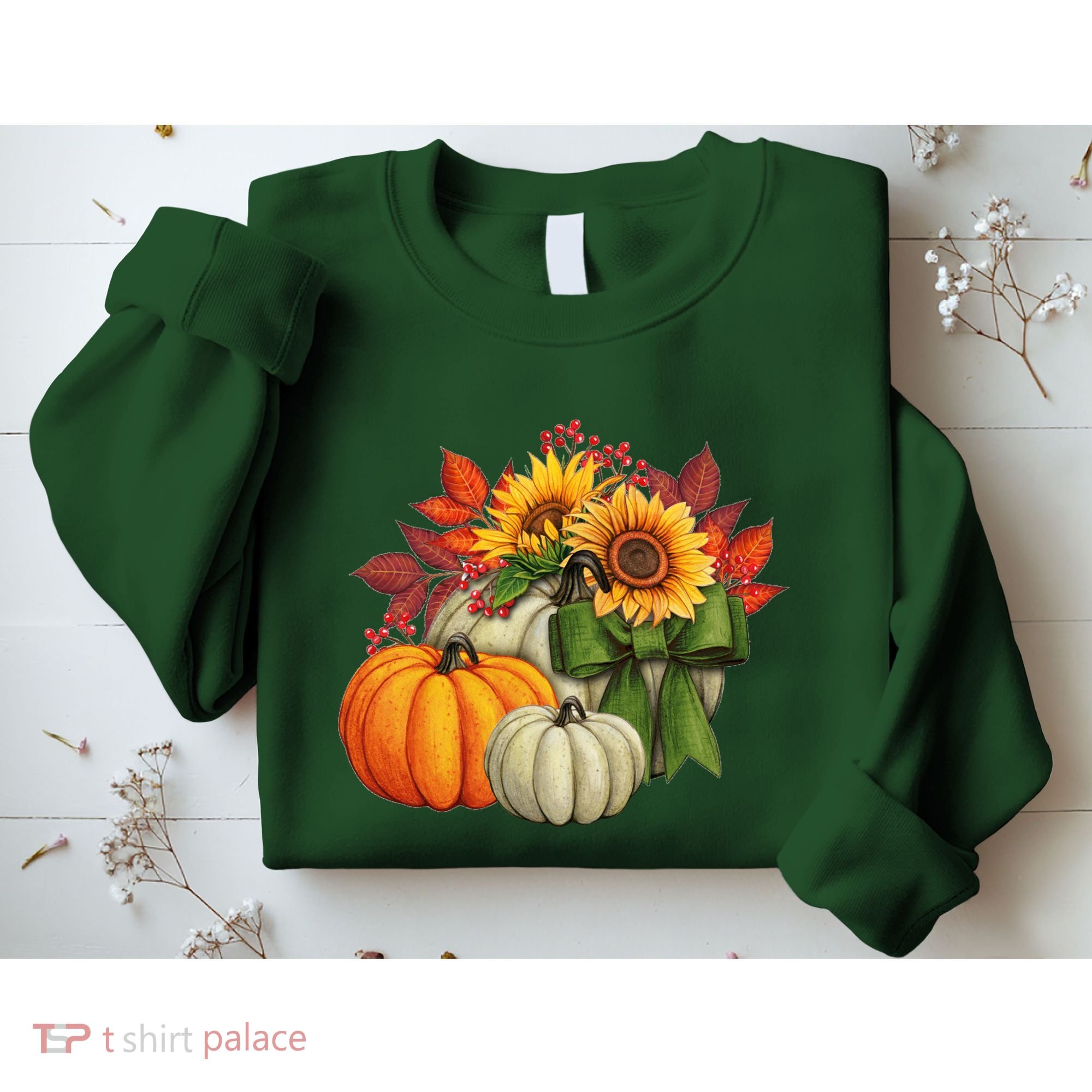 Fall Pumpkin Sunflower Cute Sweatshirt