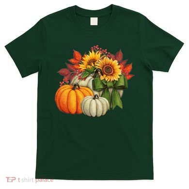 Fall Pumpkin Sunflower Cute T-Shirt