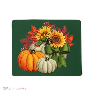 Fall Pumpkin Sunflower Cute Mousepad