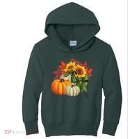 Fall Pumpkin Sunflower Cute Kids Hoodie thumb 0