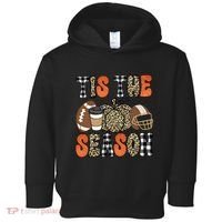 Fall Pattern Tis The Season All Fall Vibes Toddler Hoodie thumb 0