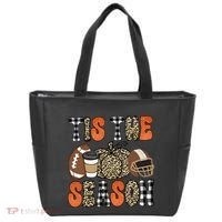 Fall Pattern Tis The Season All Fall Vibes Tote Bag thumb 0