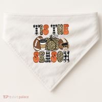 Fall Pattern Tis The Season All Fall Vibes USA-Made Doggie Bandana thumb 0