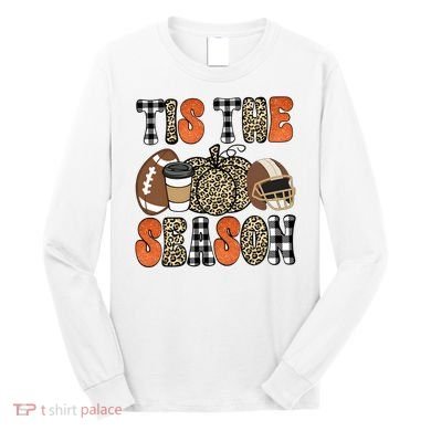 Fall Pattern Tis The Season All Fall Vibes Long Sleeve Shirt