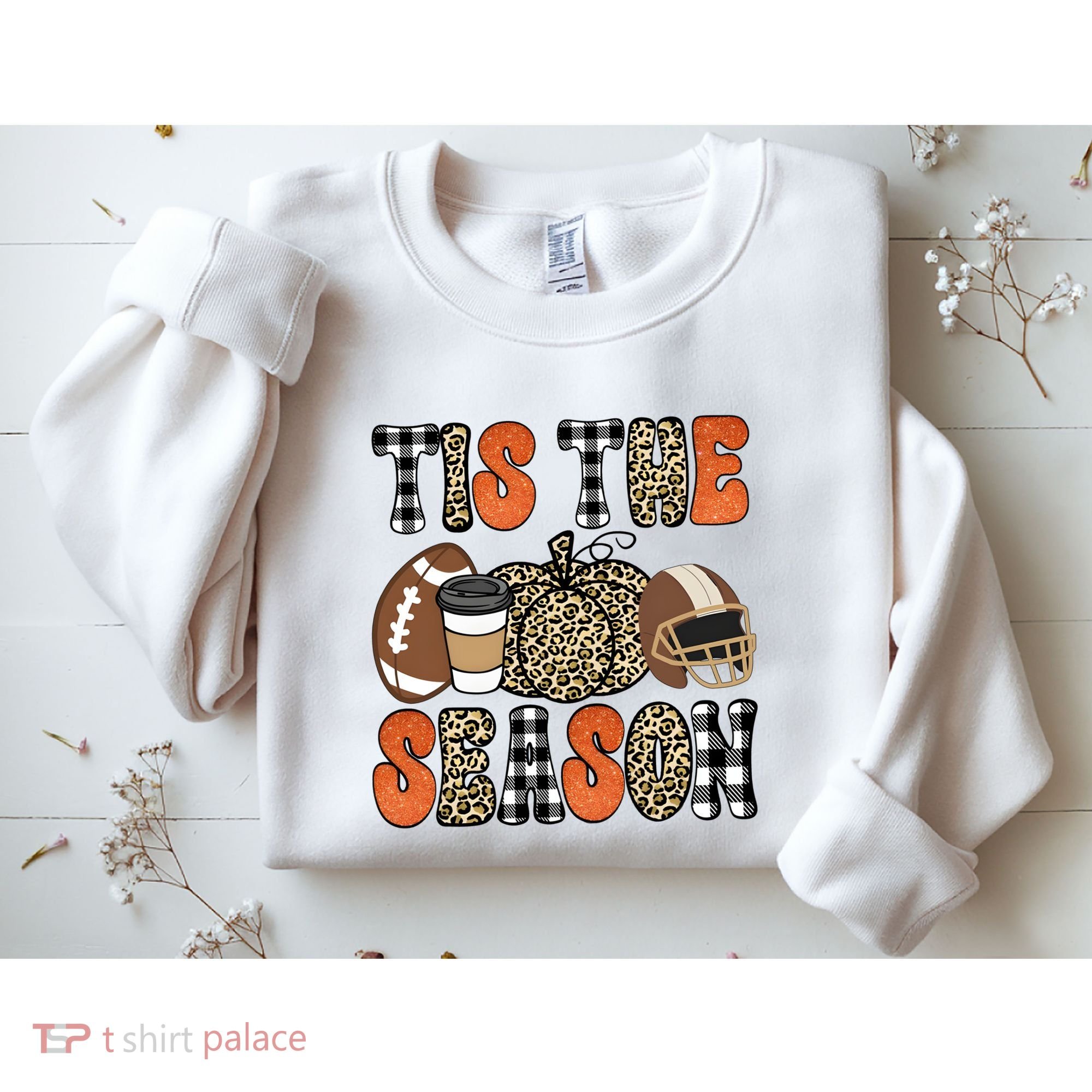 Fall Pattern Tis The Season All Fall Vibes Sweatshirt