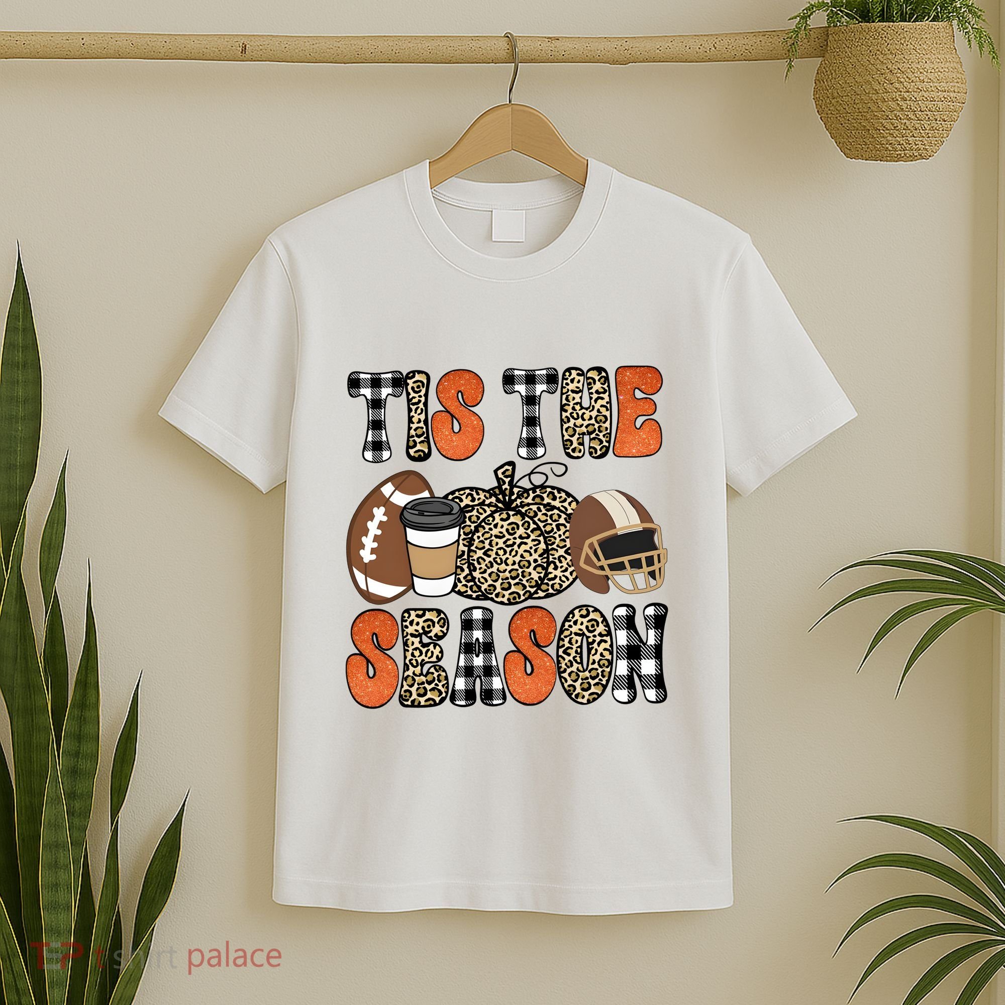 Fall Pattern Tis The Season All Fall Vibes T-Shirt