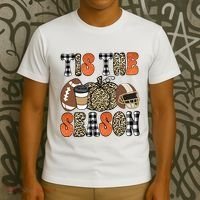 Fall Pattern Tis The Season All Fall Vibes T-Shirt thumb 3