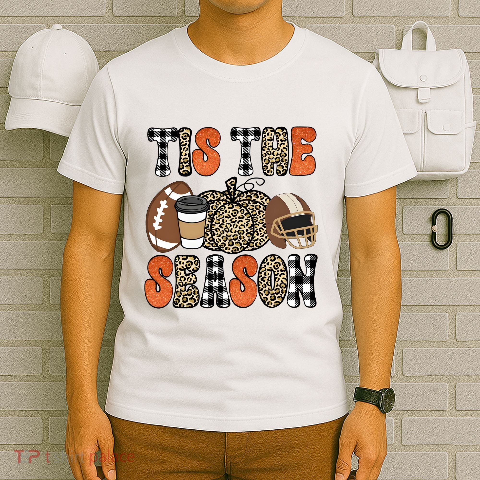 Fall Pattern Tis The Season All Fall Vibes T-Shirt
