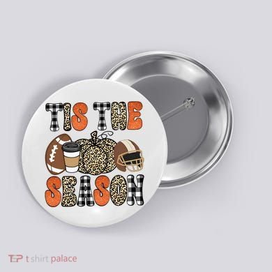 Fall Pattern Tis The Season All Fall Vibes Button