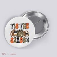 Fall Pattern Tis The Season All Fall Vibes Button thumb 0