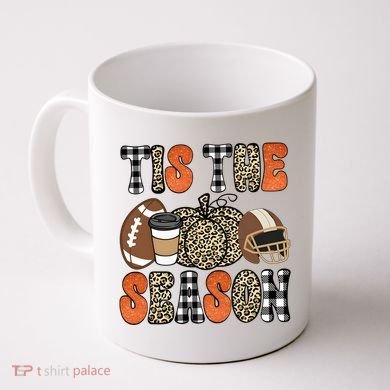 Fall Pattern Tis The Season All Fall Vibes Coffee Mug