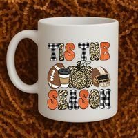 Fall Pattern Tis The Season All Fall Vibes Coffee Mug thumb 2
