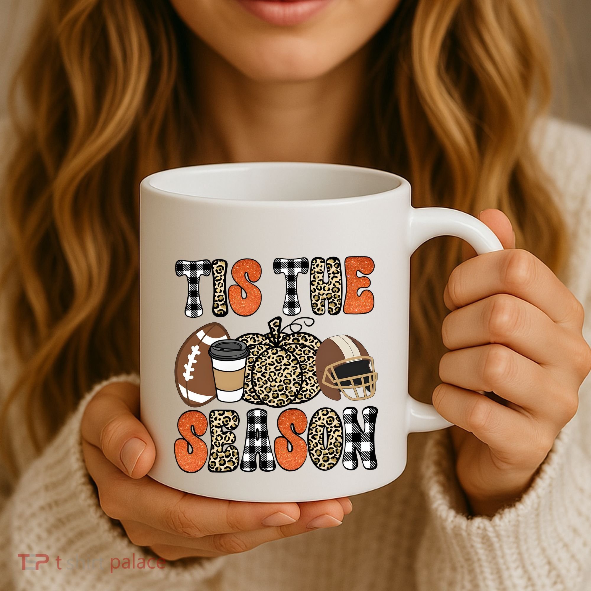 Fall Pattern Tis The Season All Fall Vibes Coffee Mug