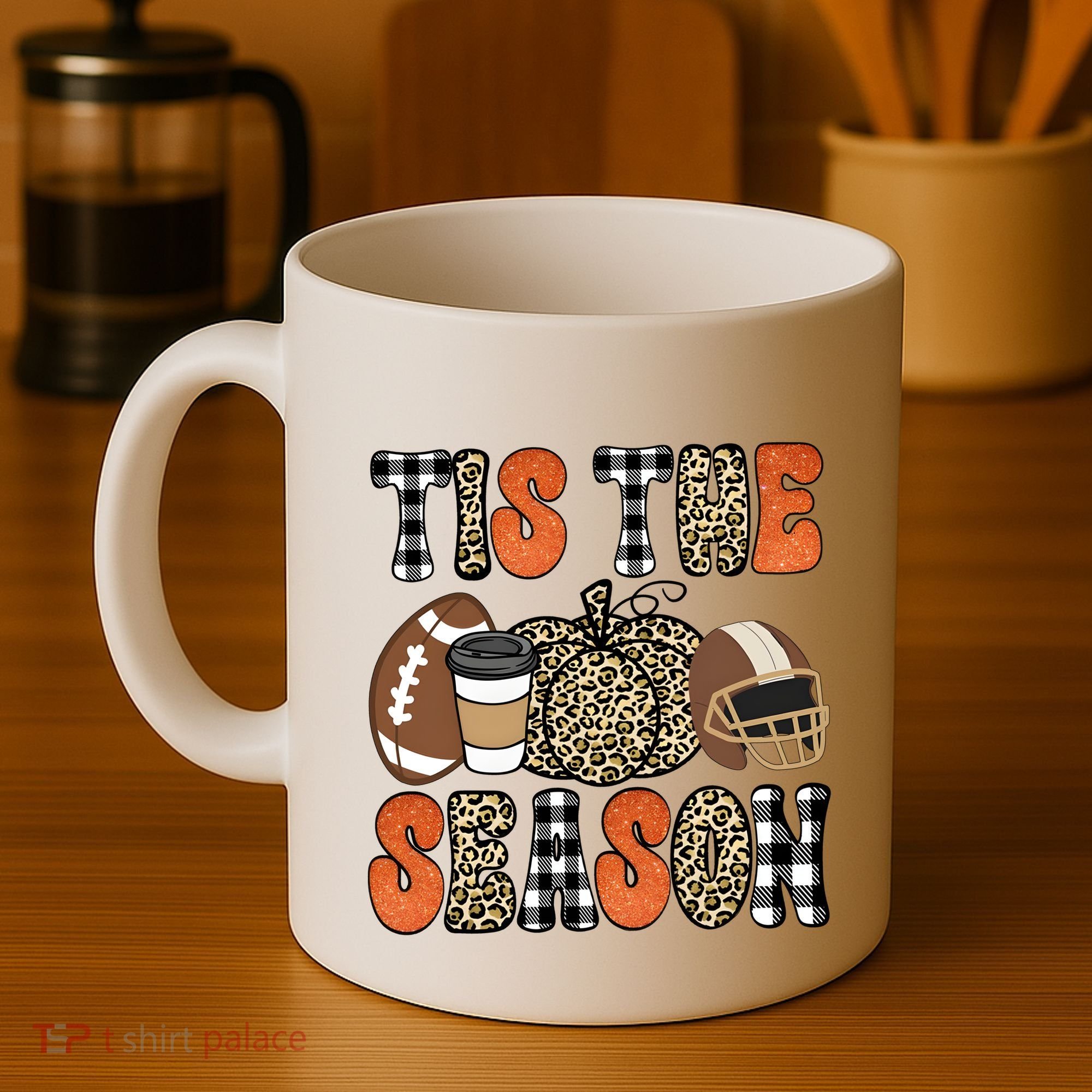Fall Pattern Tis The Season All Fall Vibes Coffee Mug