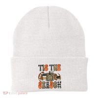 Fall Pattern Tis The Season All Fall Vibes Beanie thumb 0