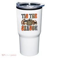 Fall Pattern Tis The Season All Fall Vibes Tumbler thumb 0