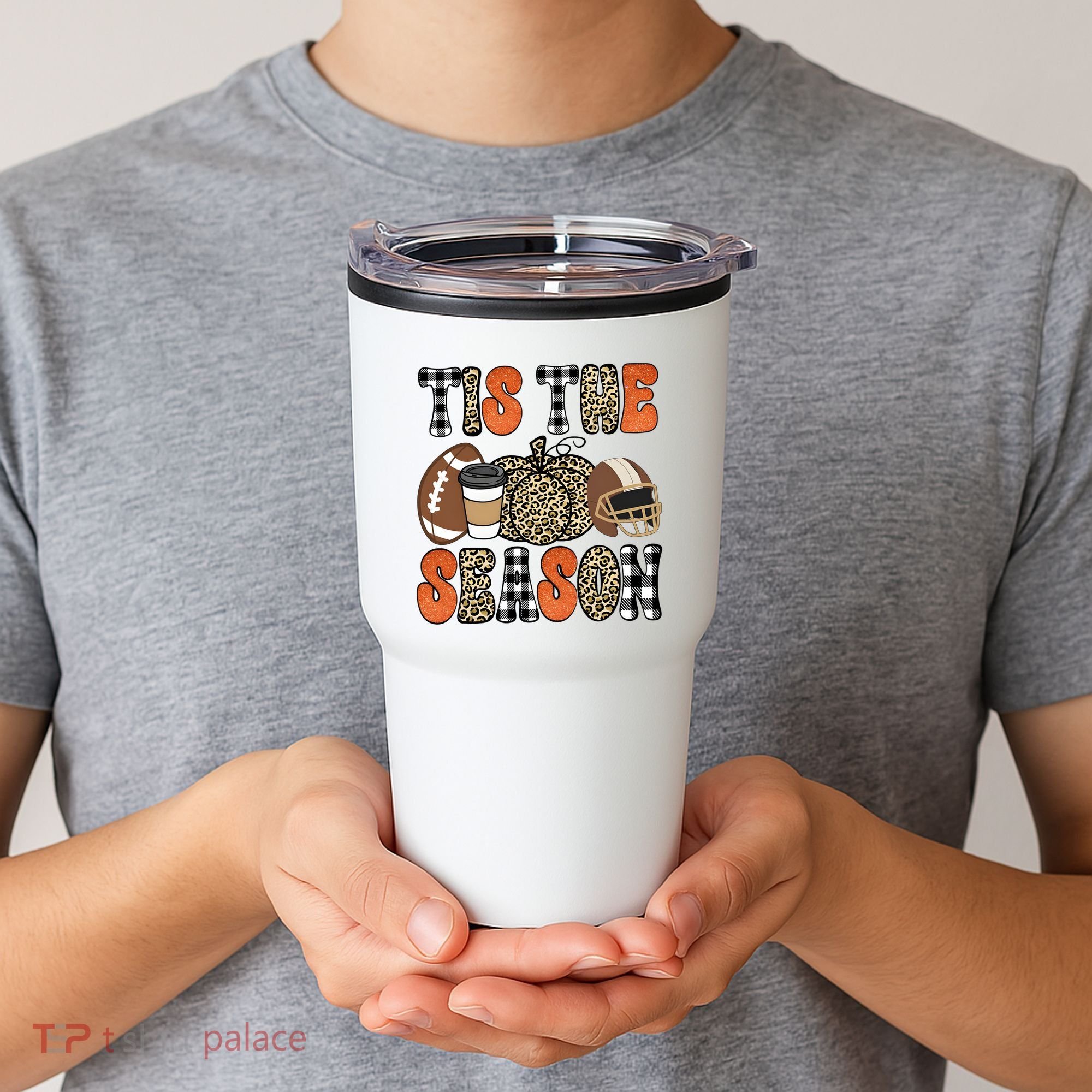 Fall Pattern Tis The Season All Fall Vibes Tumbler