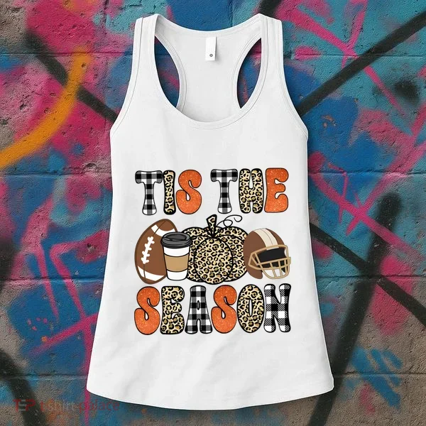 Fall Pattern Tis The Season All Fall Vibes Women's Tank Top