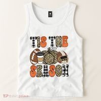 Fall Pattern Tis The Season All Fall Vibes Tank Top thumb 2