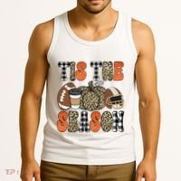 Fall Pattern Tis The Season All Fall Vibes Tank Top thumb 3