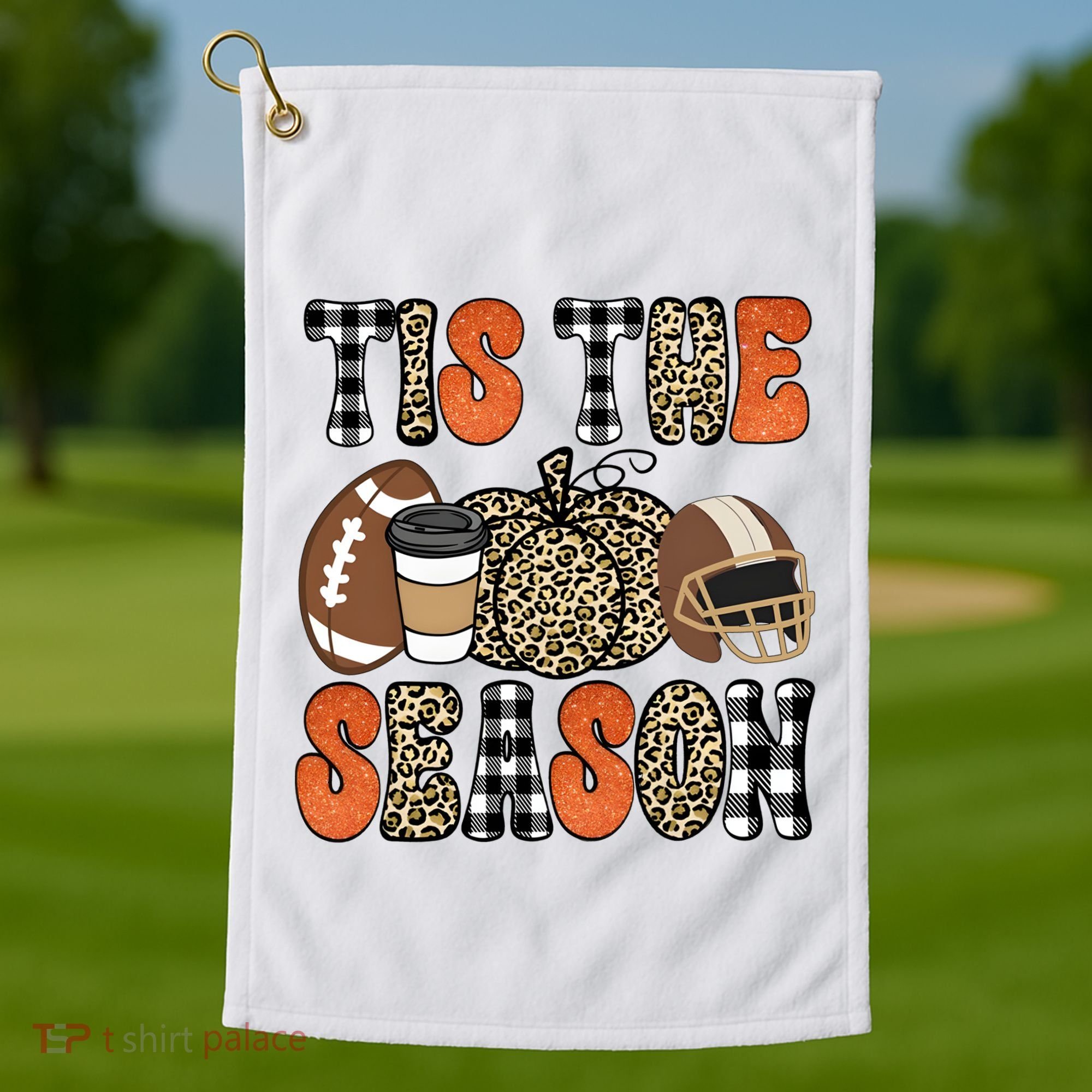 Fall Pattern Tis The Season All Fall Vibes Golf Towel