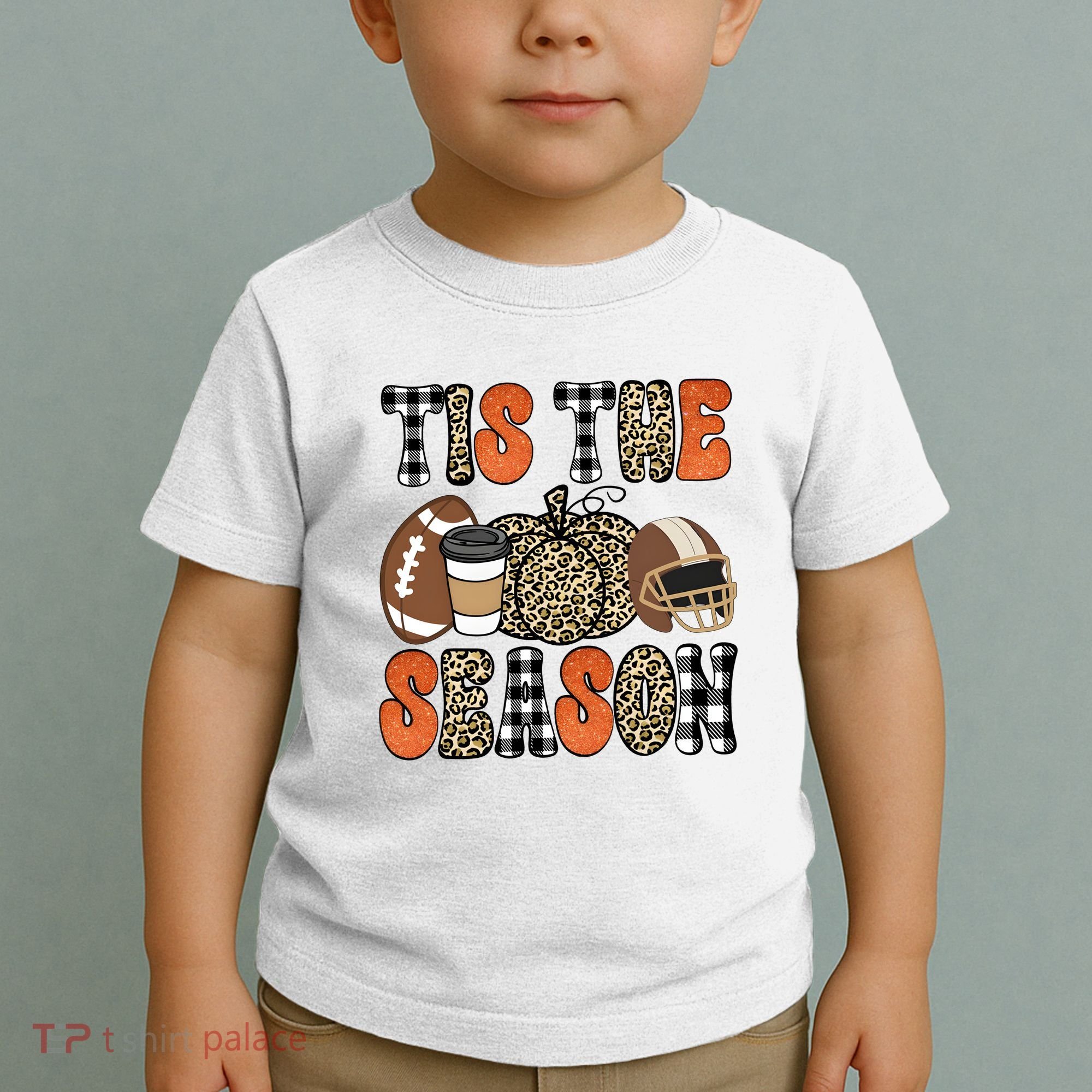 Fall Pattern Tis The Season All Fall Vibes Toddler T-Shirt