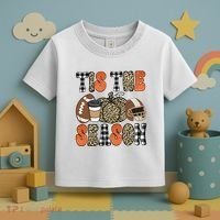 Fall Pattern Tis The Season All Fall Vibes Toddler T-Shirt thumb 3