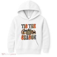 Fall Pattern Tis The Season All Fall Vibes Kids Hoodie thumb 0