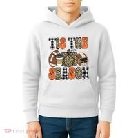 Fall Pattern Tis The Season All Fall Vibes Kids Hoodie thumb 4