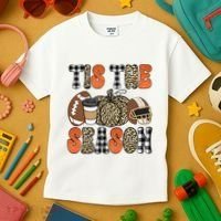 Fall Pattern Tis The Season All Fall Vibes Kids T-Shirt thumb 3