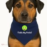 Fun Pickleball, Tickle My Pickle, Greatpickleballstuff USA-Made Doggie Bandana thumb 1