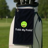 Fun Pickleball, Tickle My Pickle, Greatpickleballstuff Golf Towel thumb 2