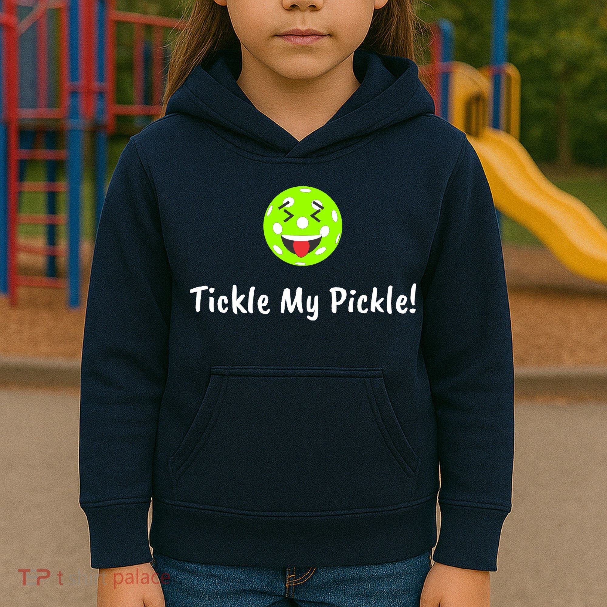 Fun Pickleball, Tickle My Pickle, Greatpickleballstuff Kids Hoodie