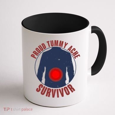 Funny Proud Tummy Ache Survivor Coffee Mug back