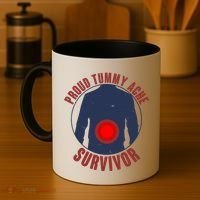 Funny Proud Tummy Ache Survivor Coffee Mug thumb 4