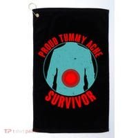 Funny Proud Tummy Ache Survivor Golf Towel thumb 0