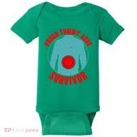 Funny Proud Tummy Ache Survivor Baby Bodysuit thumb 0