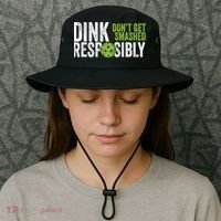 Funny Pickleball Team Clothing Dink Responsibly TShirt Bucket Hat thumb 3