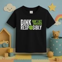 Funny Pickleball Team Clothing Dink Responsibly TShirt Toddler T-Shirt thumb 3