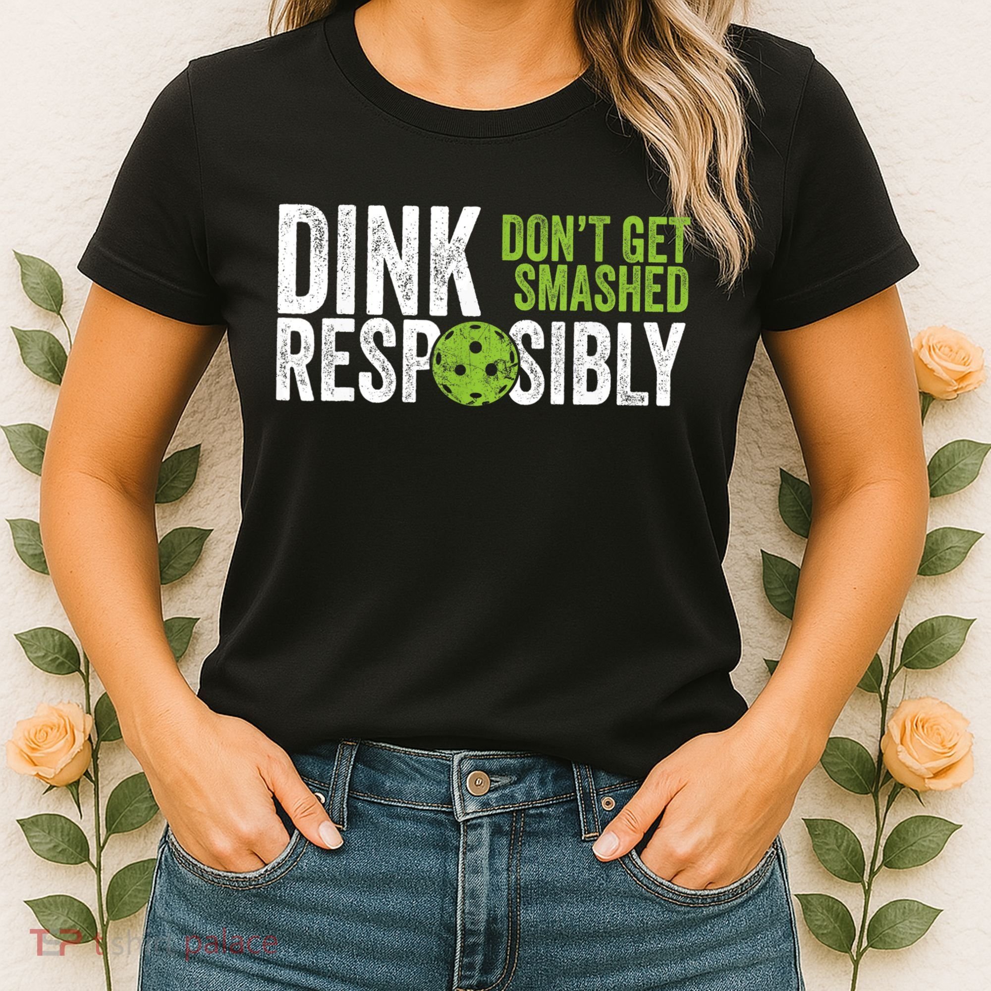 Funny Pickleball Team Clothing Dink Responsibly TShirt Women's T-Shirt
