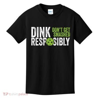Funny Pickleball Team Clothing Dink Responsibly TShirt Kids T-Shirt