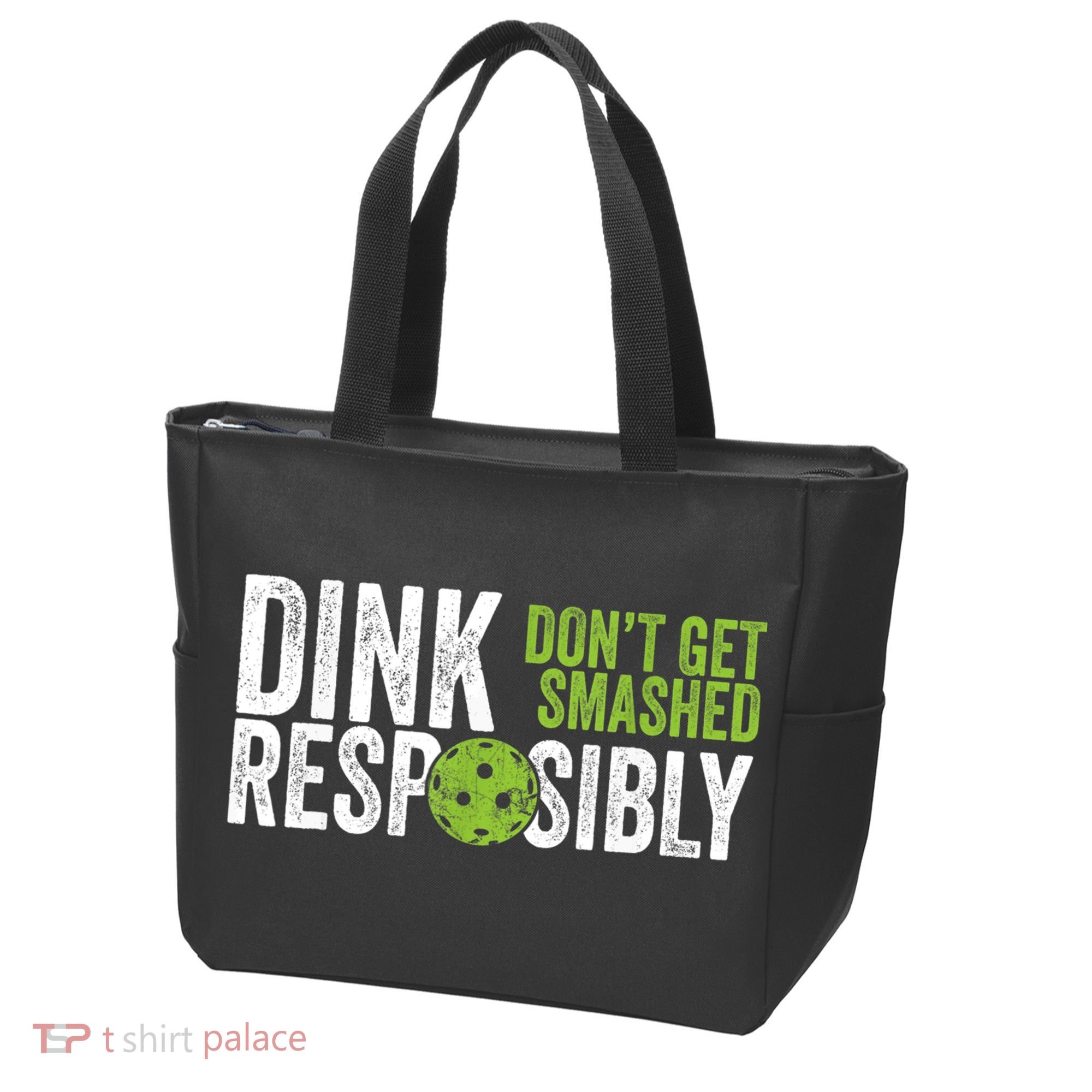Funny Pickleball Team Clothing Dink Responsibly TShirt Tote Bag