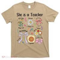 Floral Preppy Teacher Teacher Life Happy Last Day Of School T-Shirt thumb 0