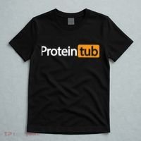 Funny Protein Tub Fun Adult Humor Joke Workout Fitness Gym T-Shirt thumb 5