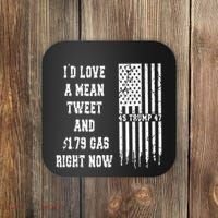 Funny Pro Trump Fathers Day Gas Prices Mean Tweets July 4th Coaster thumb 0