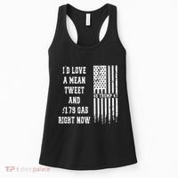 Funny Pro Trump Fathers Day Gas Prices Mean Tweets July 4th Women's Tank Top thumb 0