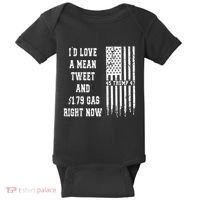 Funny Pro Trump Fathers Day Gas Prices Mean Tweets July 4th Baby Bodysuit thumb 0
