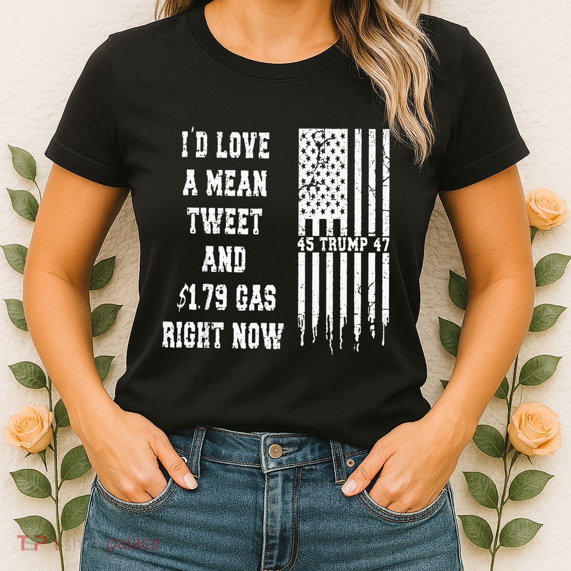 Funny Pro Trump Fathers Day Gas Prices Mean Tweets July 4th Women's T-Shirt