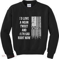 Funny Pro Trump Fathers Day Gas Prices Mean Tweets July 4th Kids Sweatshirt thumb 0
